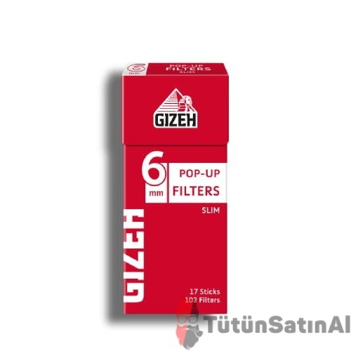 Gizeh Slim Pop-Up 6 mm Kutu Filtre 102 Adet
