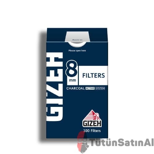 Gizeh Charcoal 8 mm Kutu Filtre 100 Adet