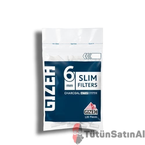 Gizeh Slim Charcoal 6 mm Filtre 120 Adet