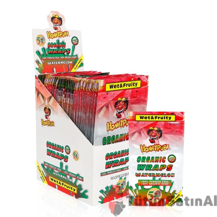 Honeypuff Organic Wraps Watermelon (Karpuz) Aromalı Sarma Kağıdı