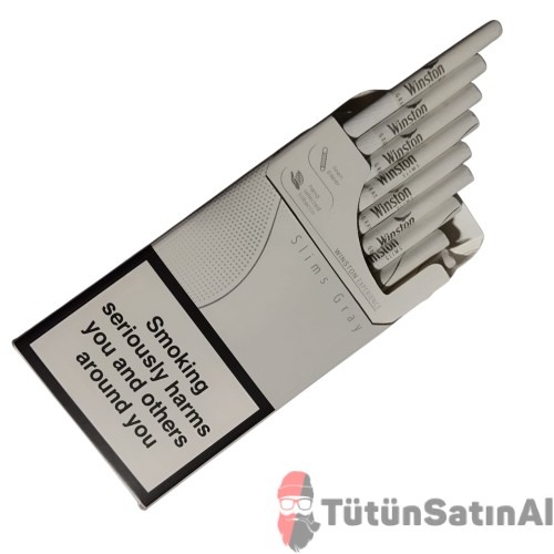 Winston Gray Super Slim (Duty Free) İthal Sigara - Görsel 2