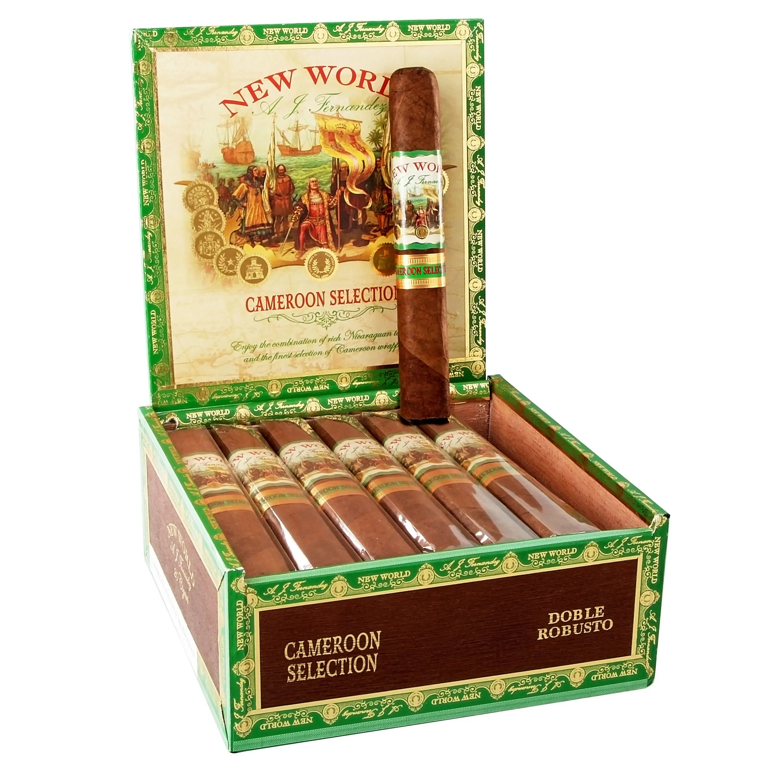 Aj Fernandez New World Cameroon Double Robusto 20s