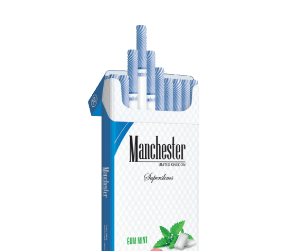 1717838605-6664230d63648.png Manchester Superslims Gum mint – Naneli sakız Aromalı ithal Sigara - Görsel 1