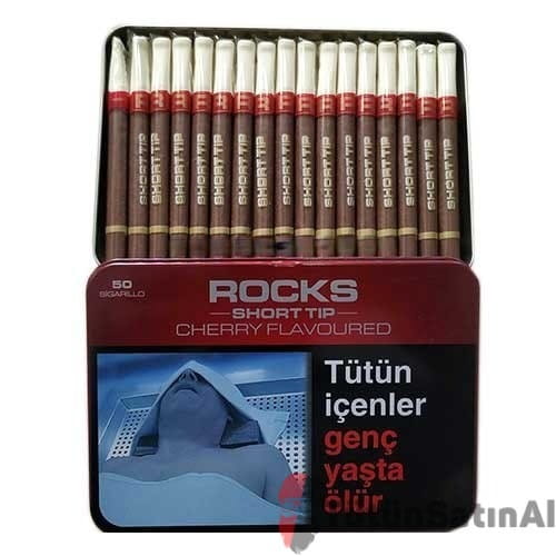 Rocks-Short-Tip-Cherry-Sigarillo.jpg Rocks Short Cherry Sigarillo - Kiraz Aromalı - Görsel 1