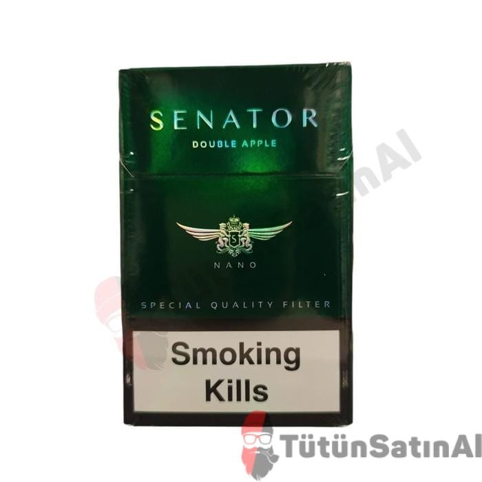 Senator-Double-Apple-King-size-.jpg Senator Double Apple (Çift Elma Aromalı) İthal Sigara - Görsel 1
