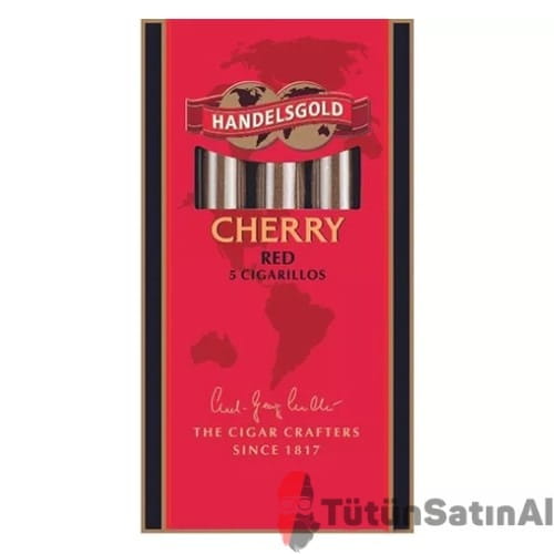 handelsgold-cherry-satin-al.jpg Handelsgold Cherry - Vişne aromalı Sigarillo (Emzikli) - Görsel 1