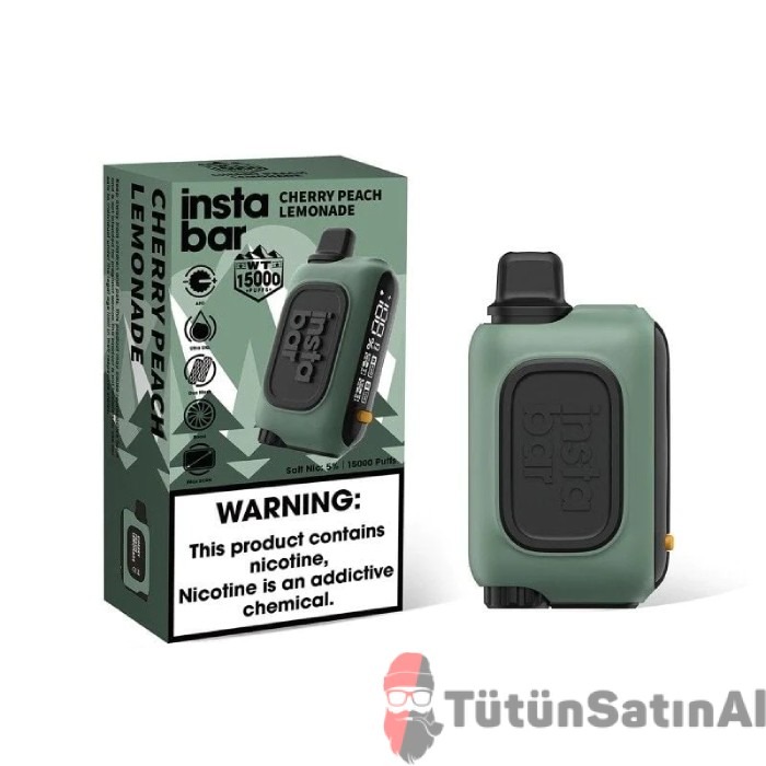 instabar-wt15000-rechargeable-disposable-device-cherry-peach-lemonade-tutuncesitleri50.jpg InstaBar WT15000 Cherry Peach Lemonade Rechargeable Disposable Device - Görsel 1