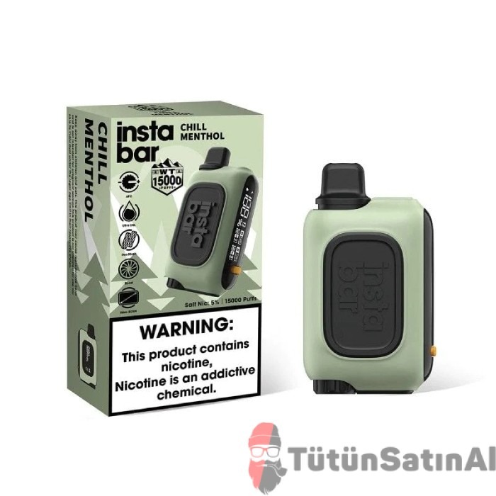 instabar-wt15000-rechargeable-disposable-device-chill-menthol-tutuncesitleri50.jpg InstaBar WT15000 Chill Menthol Rechargeable Disposable Device - Görsel 1