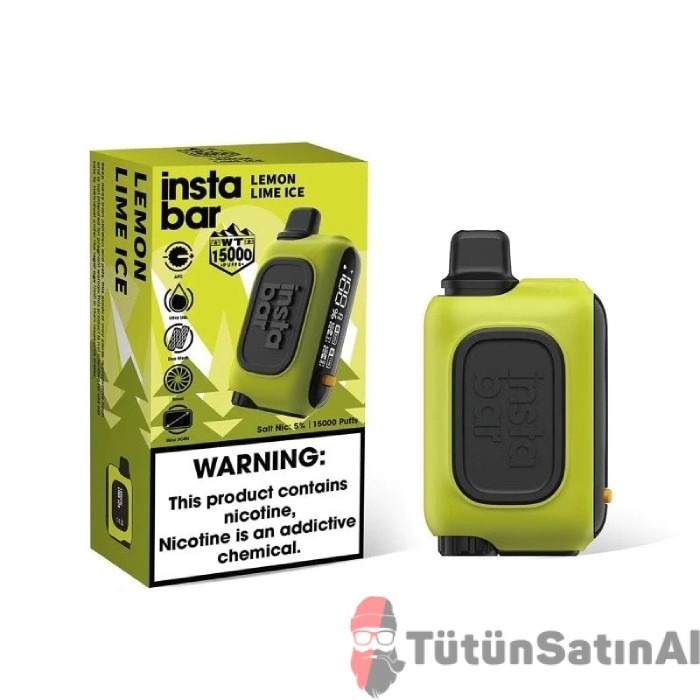 instabar-wt15000-rechargeable-disposable-device-lemon-lime-ice-tutuncesitleri50.jpg InstaBar WT15000 Lemon Lime İce Rechargeable Disposable Device - Görsel 1