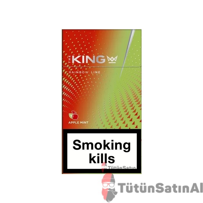 king-rainbow-line-apple-mint-elma-nane-tutuncesitleri50.jpg King Rainbow Line Apple Mint ( Elma-Nane) İthal sigara - Görsel 1