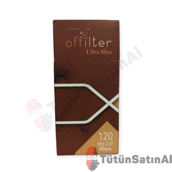 offilter-super-slim-kahverengi.jpg Offilter Ultra Slim Organik Tütün Sarma Filtresi - Görsel 1
