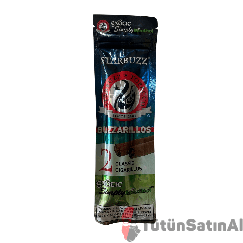 starbuzz-puro-tutuncesitleri50-1.png StarBuzz Buzarillos Simply Menthol Classic Puro - Görsel 1