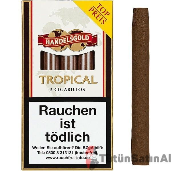 urun-62b42f6e48770.jpg Handelsgold Tropical - Hindistan Cevizi aromalı 5'li Sigarillo - Görsel 1