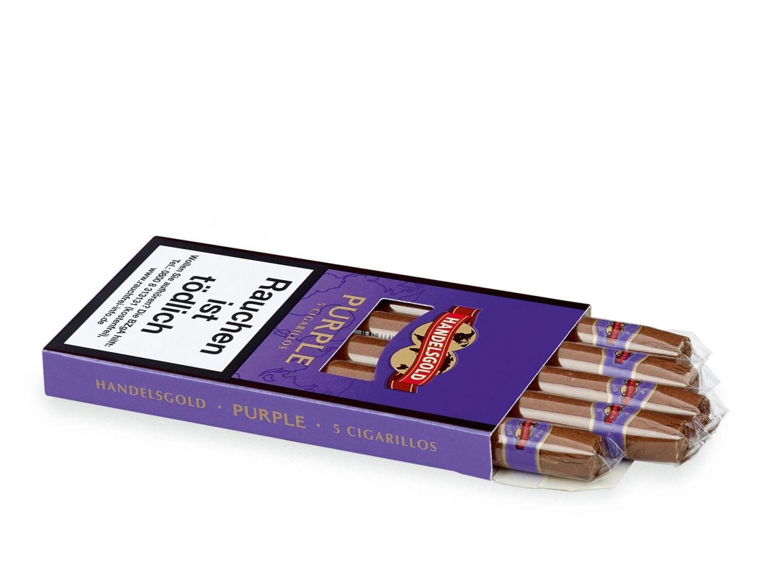 urun-62b5cb0e90912.jpg Handelsgold Purple - Yaban Mersini aromalı 5'li Sigarillo - Görsel 1